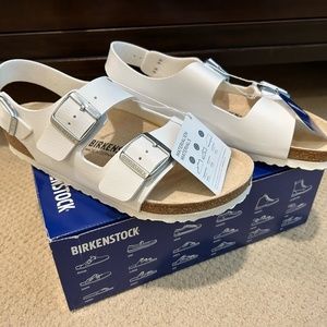 Trendy BIRKENTOCK SANDALS Milano Birko-Flor White
